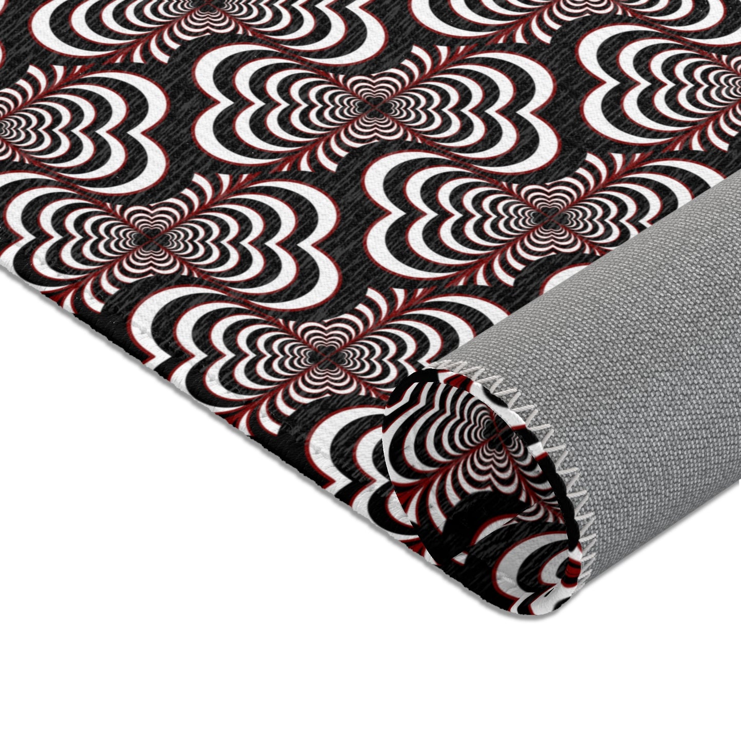 Zebra Love™ Area Rug — Black, White & Dark Red