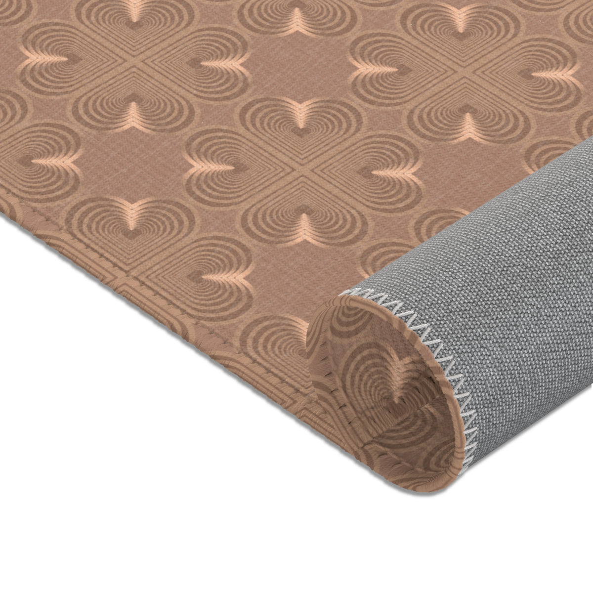 F2 Bullseye Area Rug — Warm Taupe Patterned Accent Rug for Living Room & Entryway