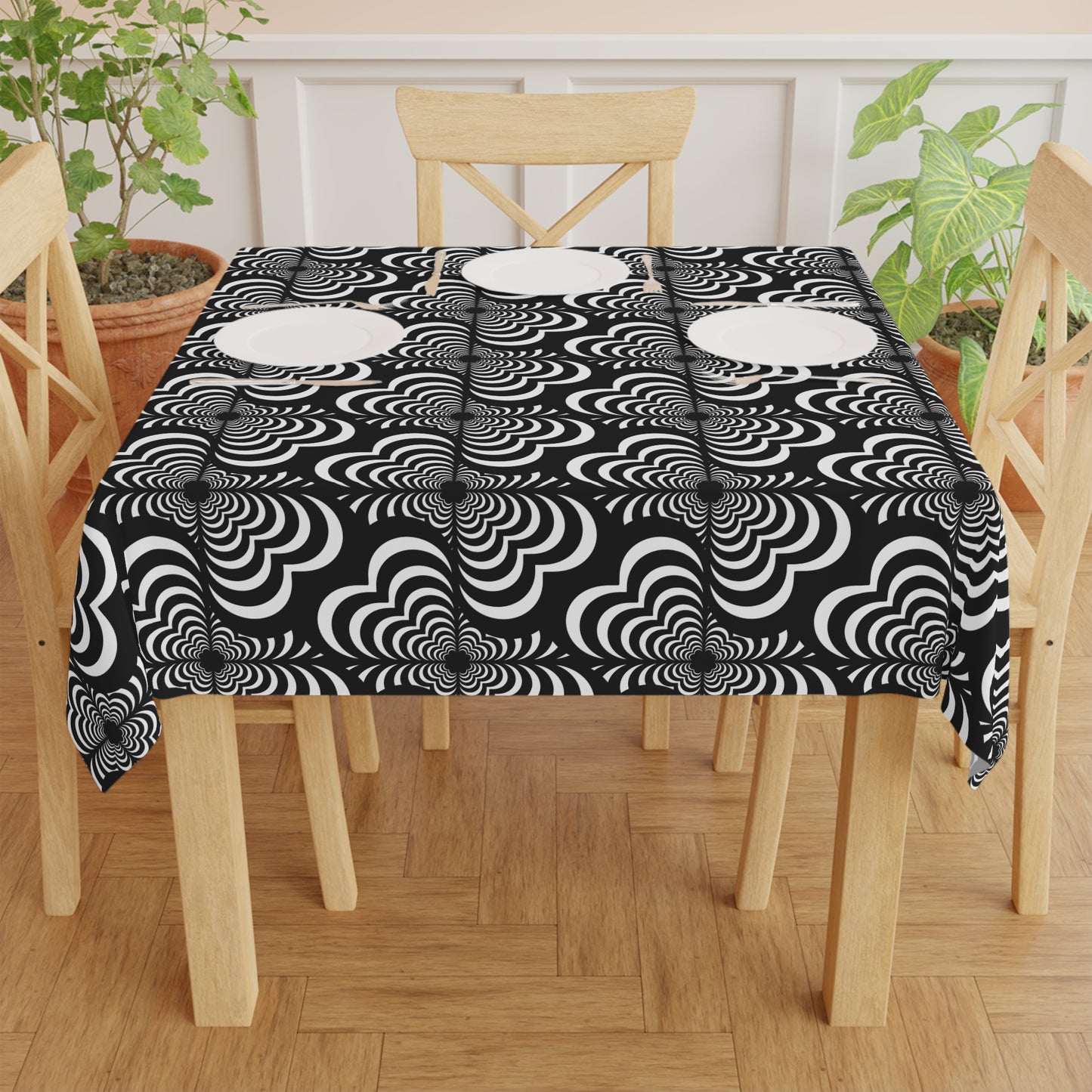 Zebra Love (TM) Tablecloth- Black and White