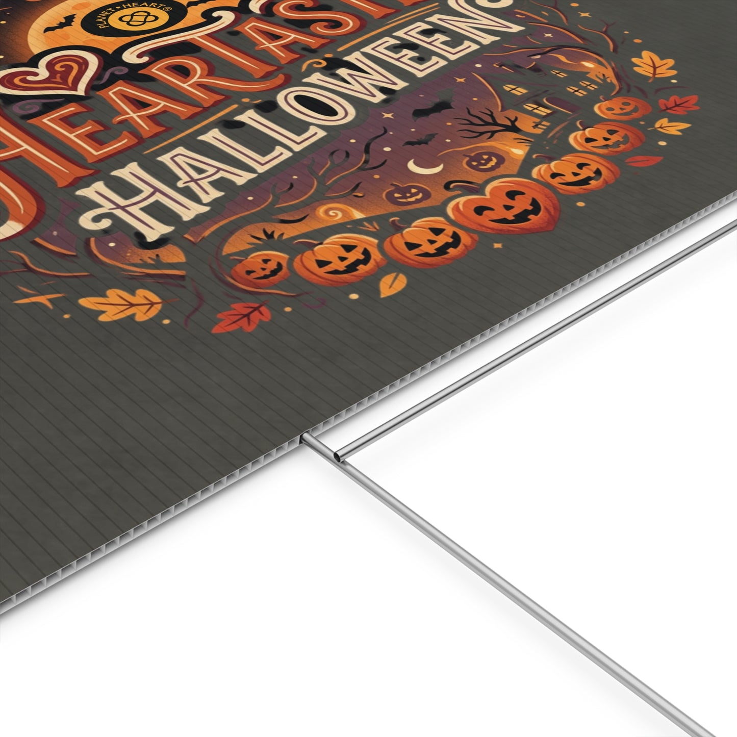 Heartastic Halloween Yard Sign — Cute Party Decor