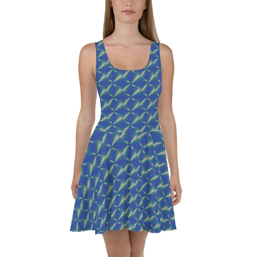 Zebra Love (TM) Skater Dress in blue green Heart Mandalas Zebra Love (TM) Skater Dress in blue green Heart Mandalas