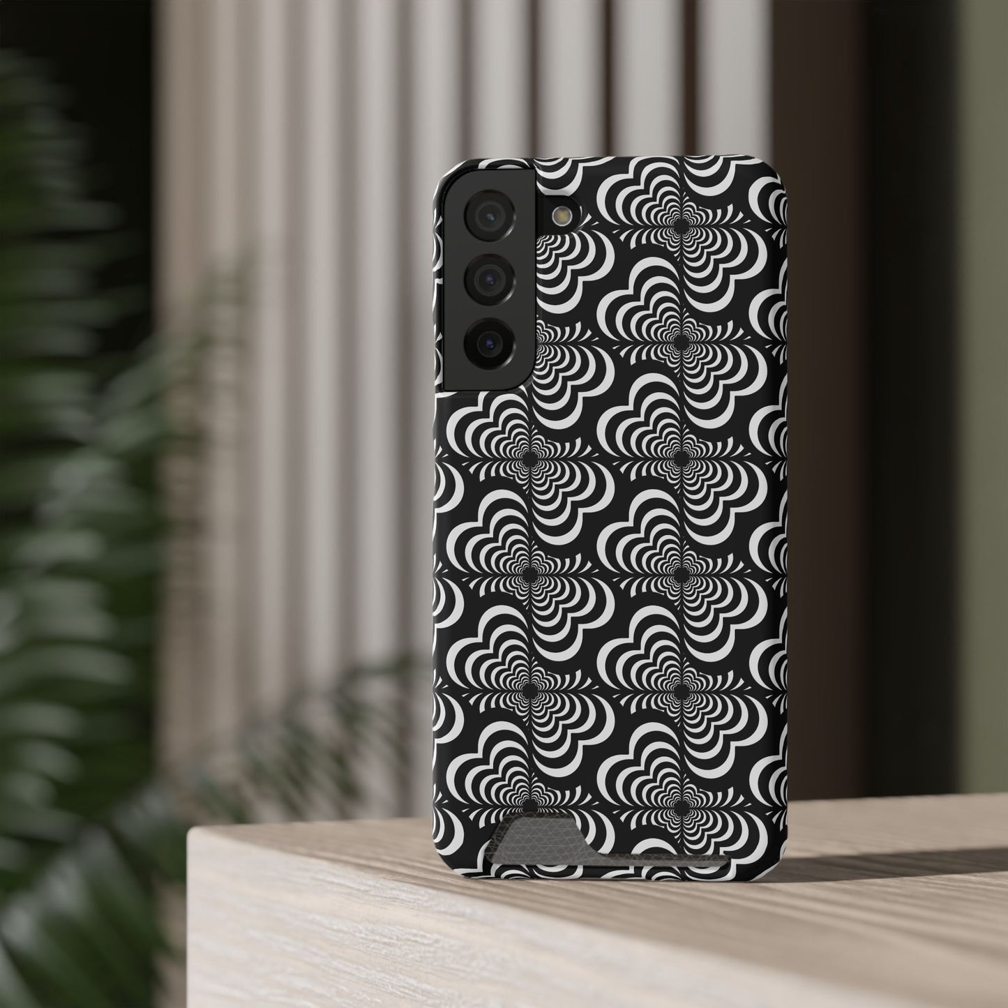 Zebra Love (TM) Black & White Phone Card Case — Slim Wallet Phone Case