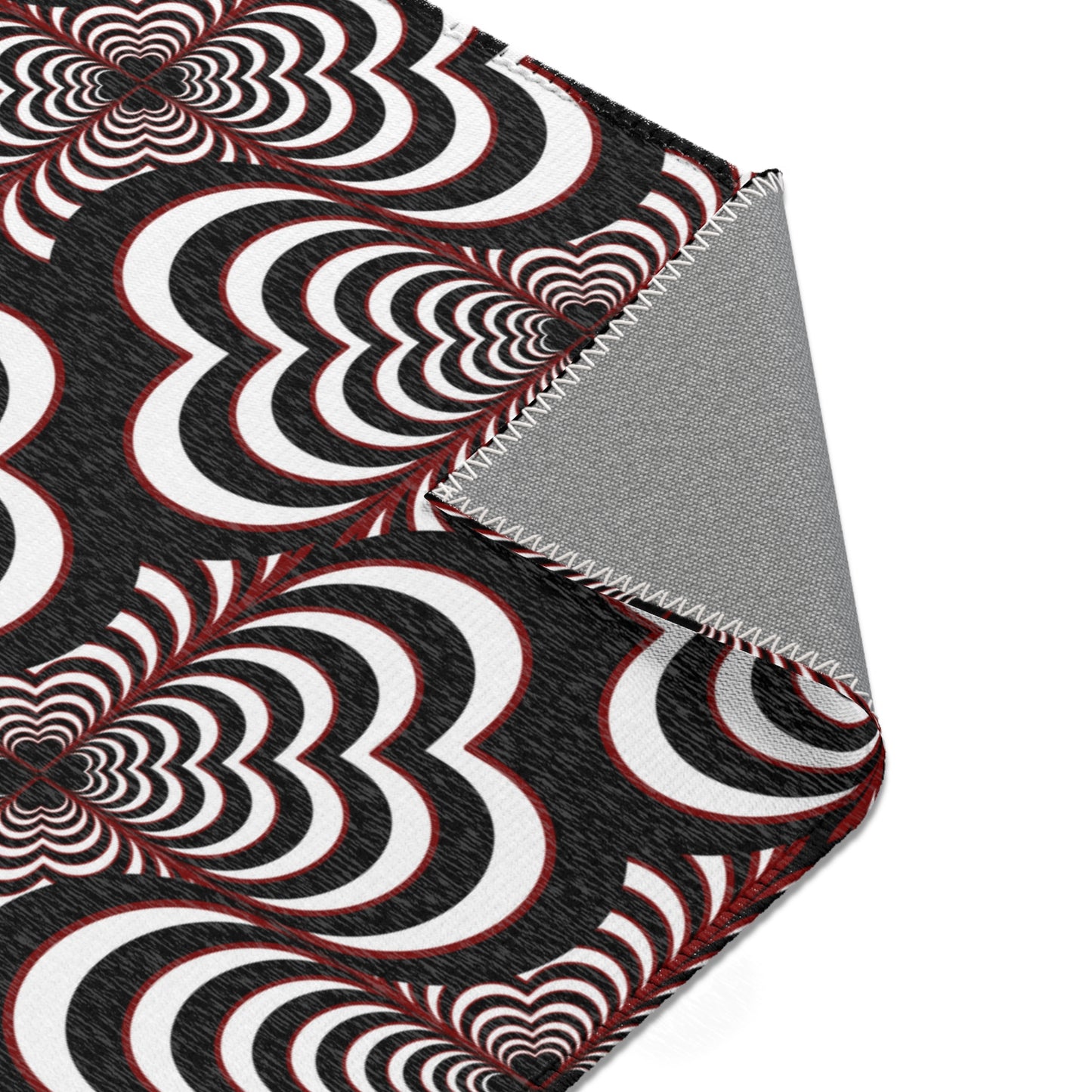 Zebra Love™ Area Rug — Black, White & Dark Red