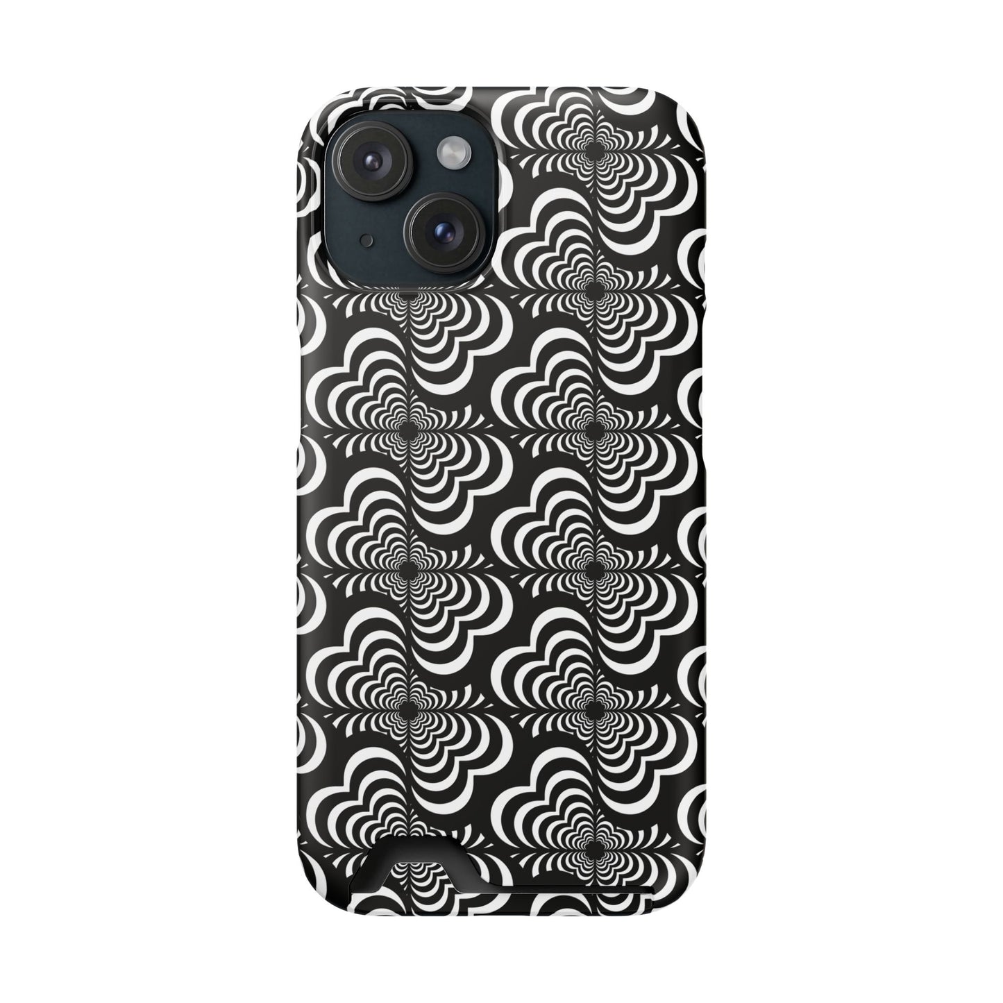 Zebra Love (TM) Black & White Phone Card Case — Slim Wallet Phone Case
