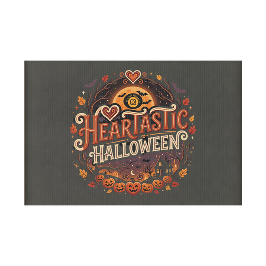Heartastic Halloween Yard Sign — Cute Party Decor