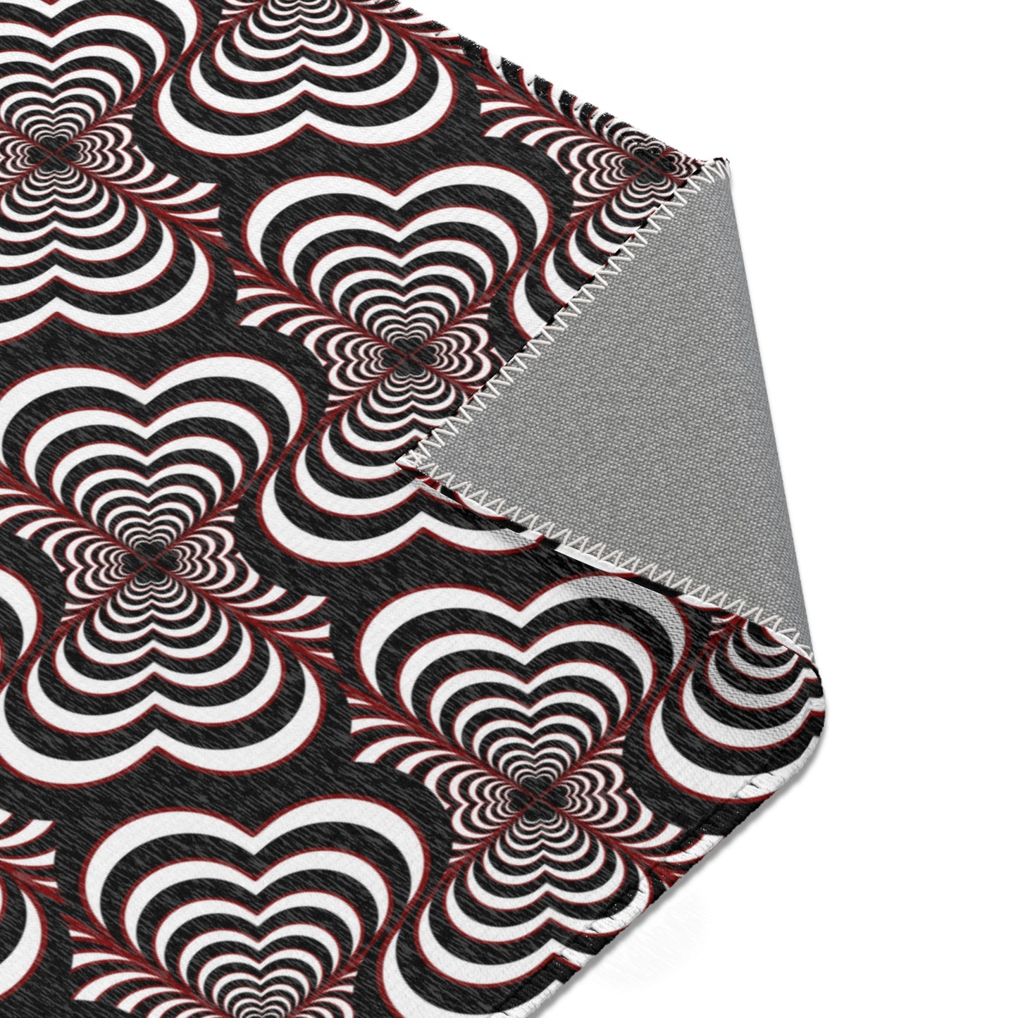 Zebra Love™ Area Rug — Black, White & Dark Red