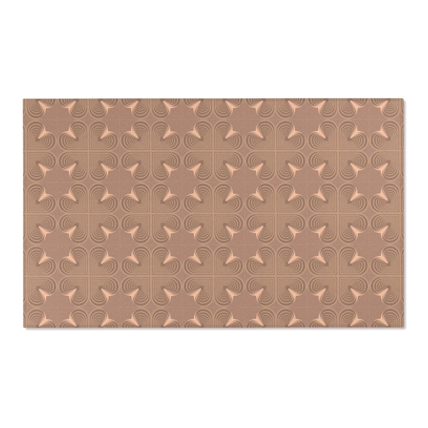 F2 Bullseye Area Rug — Warm Taupe Patterned Accent Rug for Living Room & Entryway