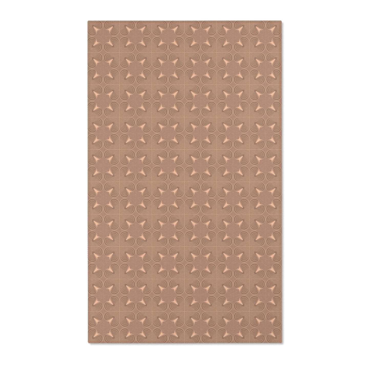 F2 Bullseye Area Rug — Warm Taupe Patterned Accent Rug for Living Room & Entryway