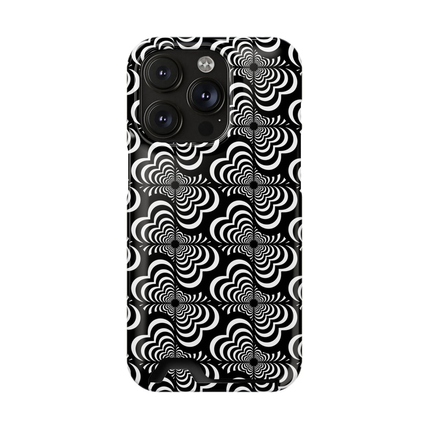 Zebra Love (TM) Black & White Phone Card Case — Slim Wallet Phone Case
