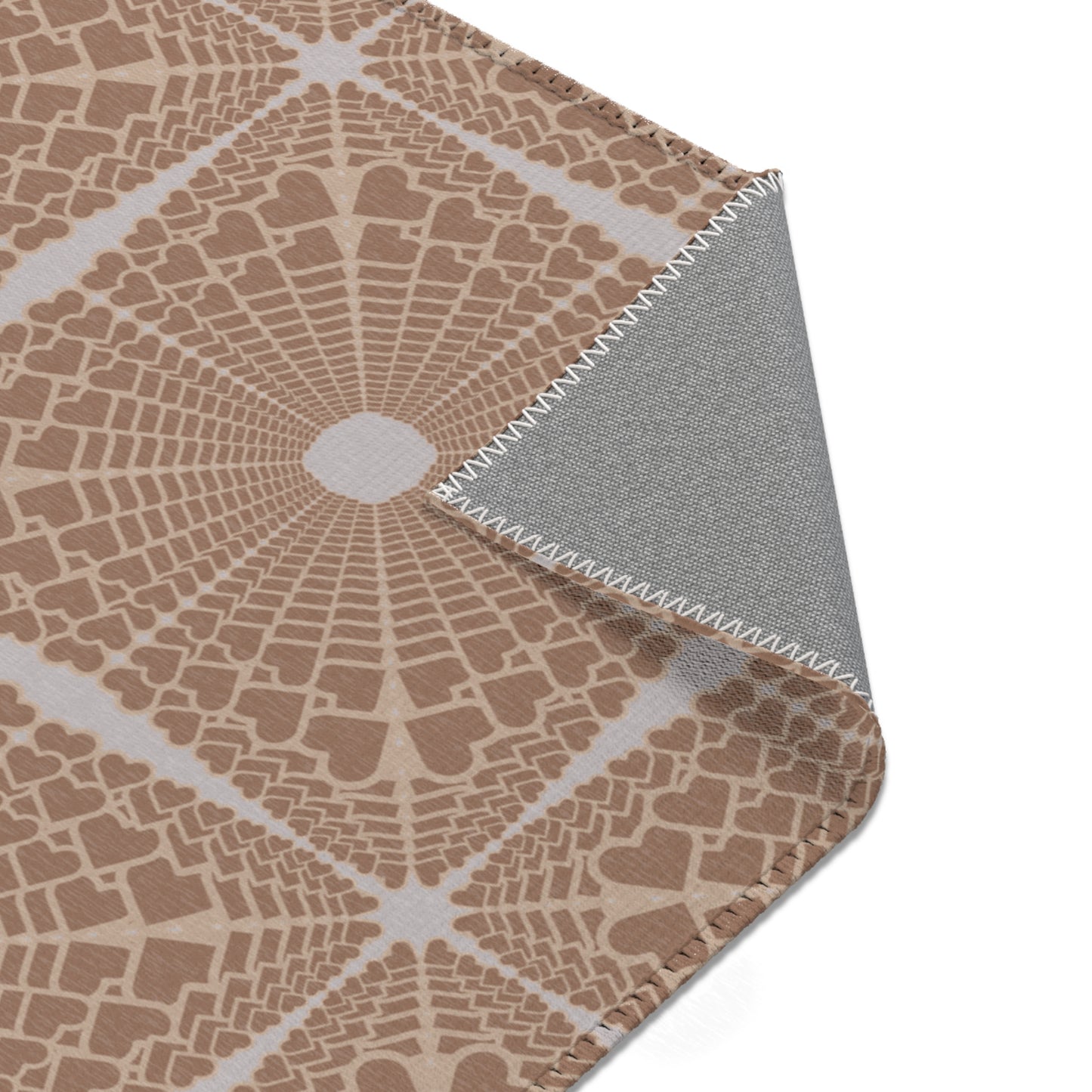 Heartburst Area Rug — Neutral Tan