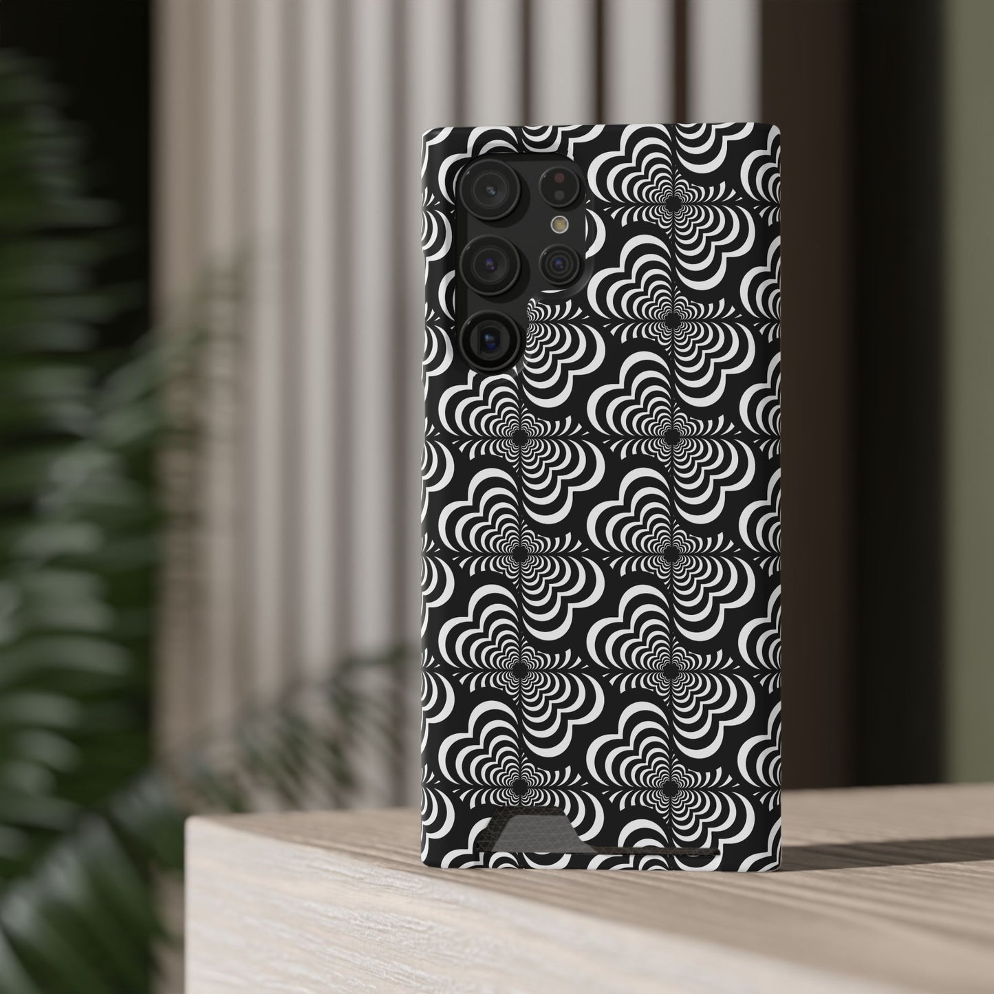 Zebra Love (TM) Black & White Phone Card Case — Slim Wallet Phone Case