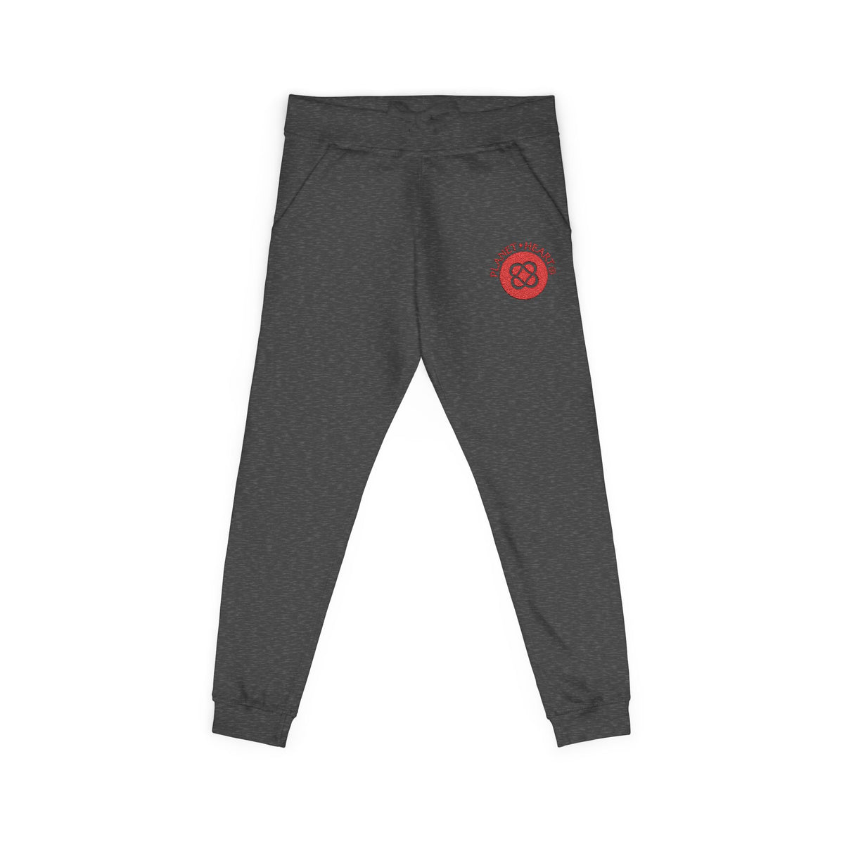 Embroidered Planet Heart Logo Lounge Sweatpants — Cozy Fleece Joggers