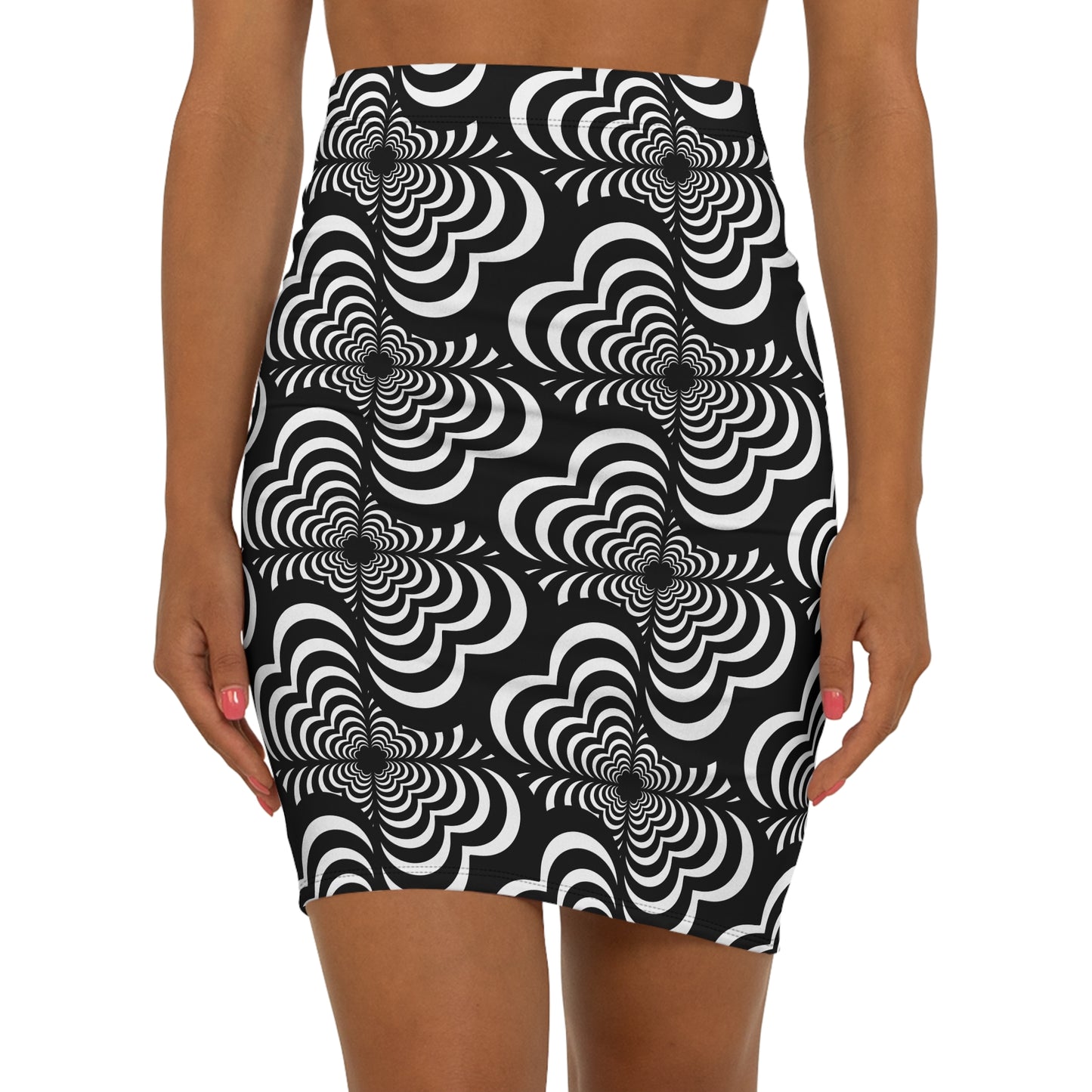 Zebra Love (TM) Pencil Skirt -Black and White