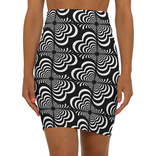 Zebra Love (TM) Pencil Skirt -Black and White