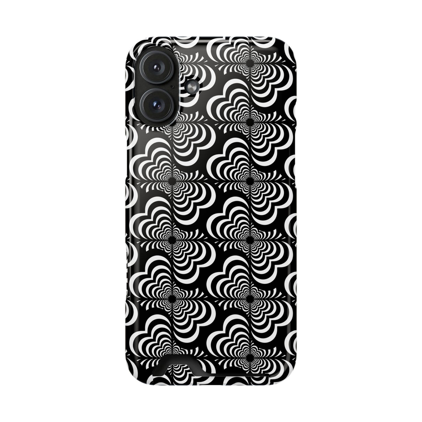 Zebra Love (TM) Black & White Phone Card Case — Slim Wallet Phone Case