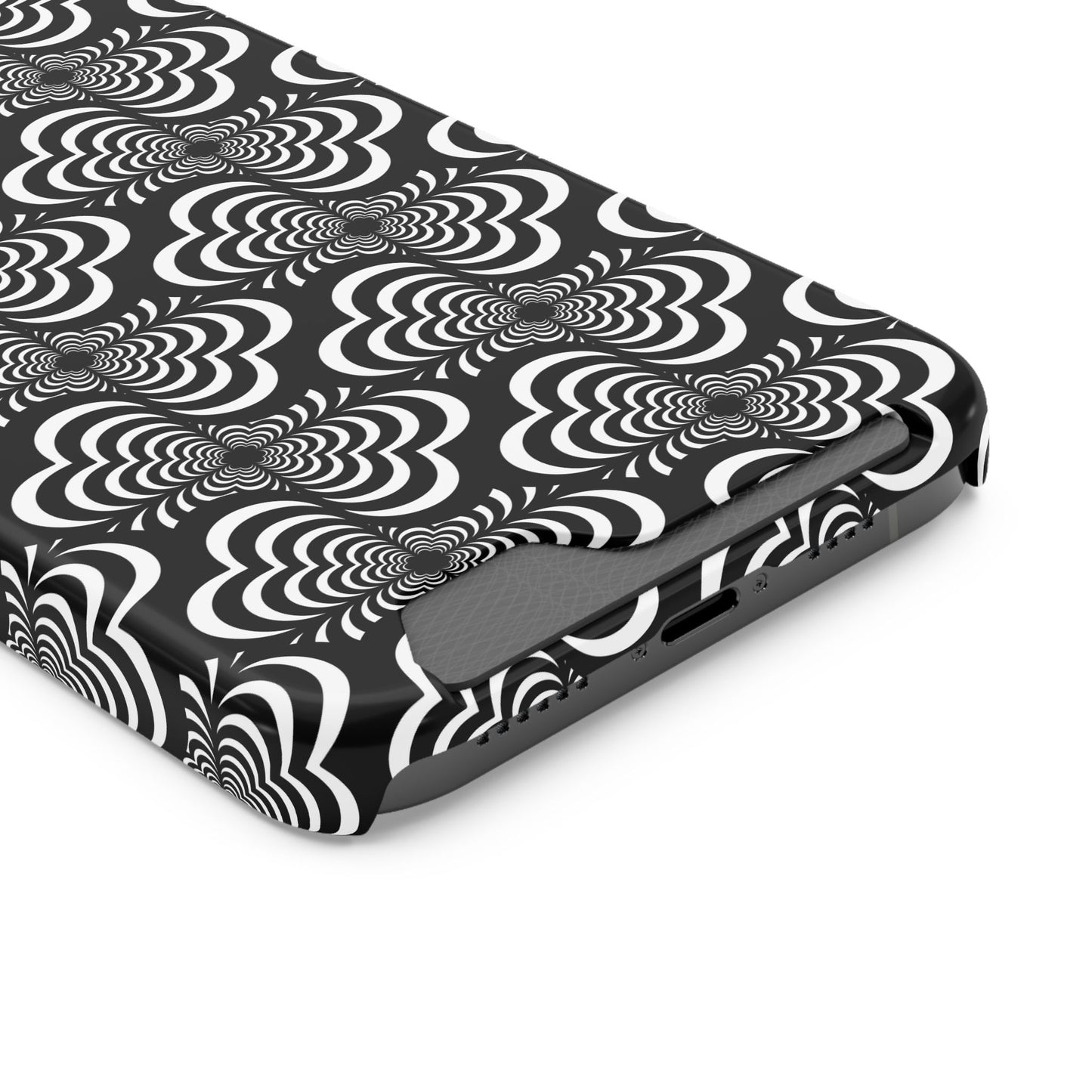 Zebra Love (TM) Black & White Phone Card Case — Slim Wallet Phone Case