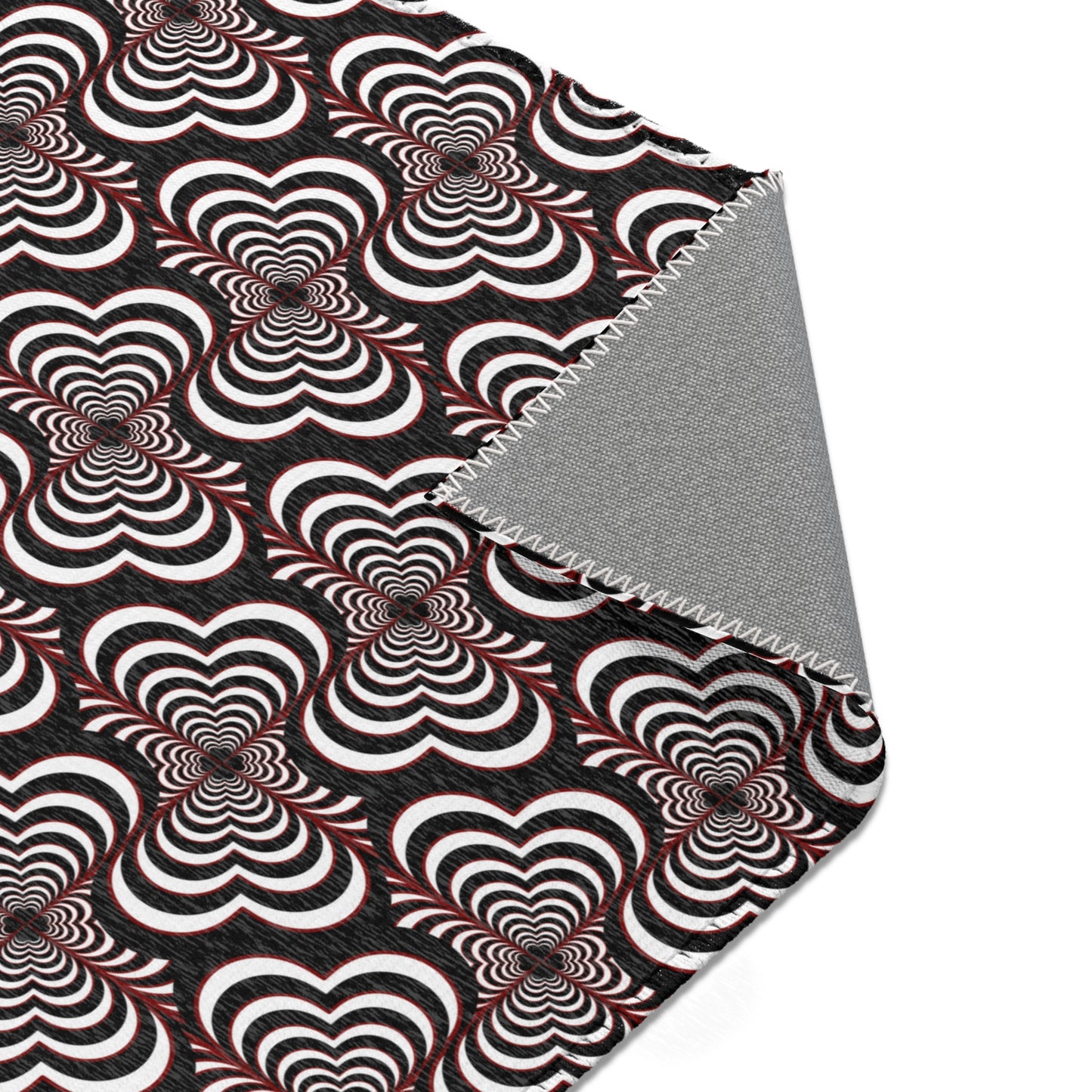 Zebra Love™ Area Rug — Black, White & Dark Red