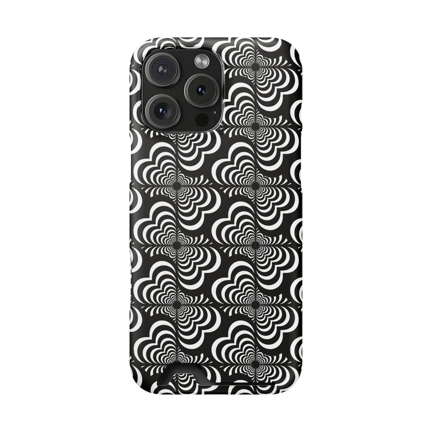 Zebra Love (TM) Black & White Phone Card Case — Slim Wallet Phone Case