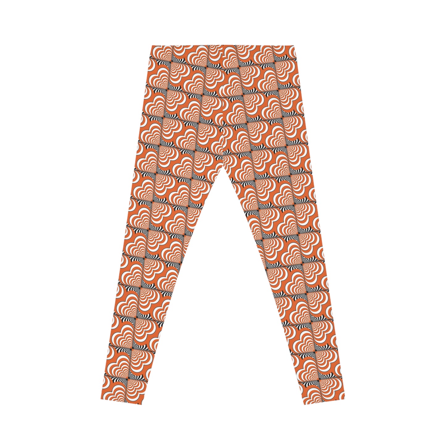 Zebra Love™ Halloween/Fall Leggings — Women's Casual Leggings in Orange, Black & White