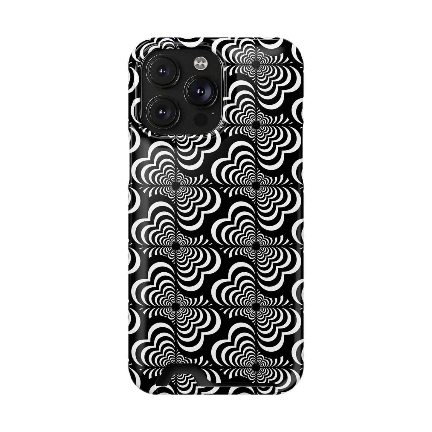 Zebra Love (TM) Black & White Phone Card Case — Slim Wallet Phone Case
