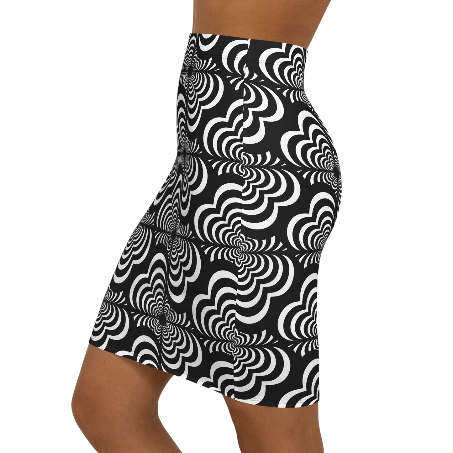Zebra Love (TM) Pencil Skirt -Black and White