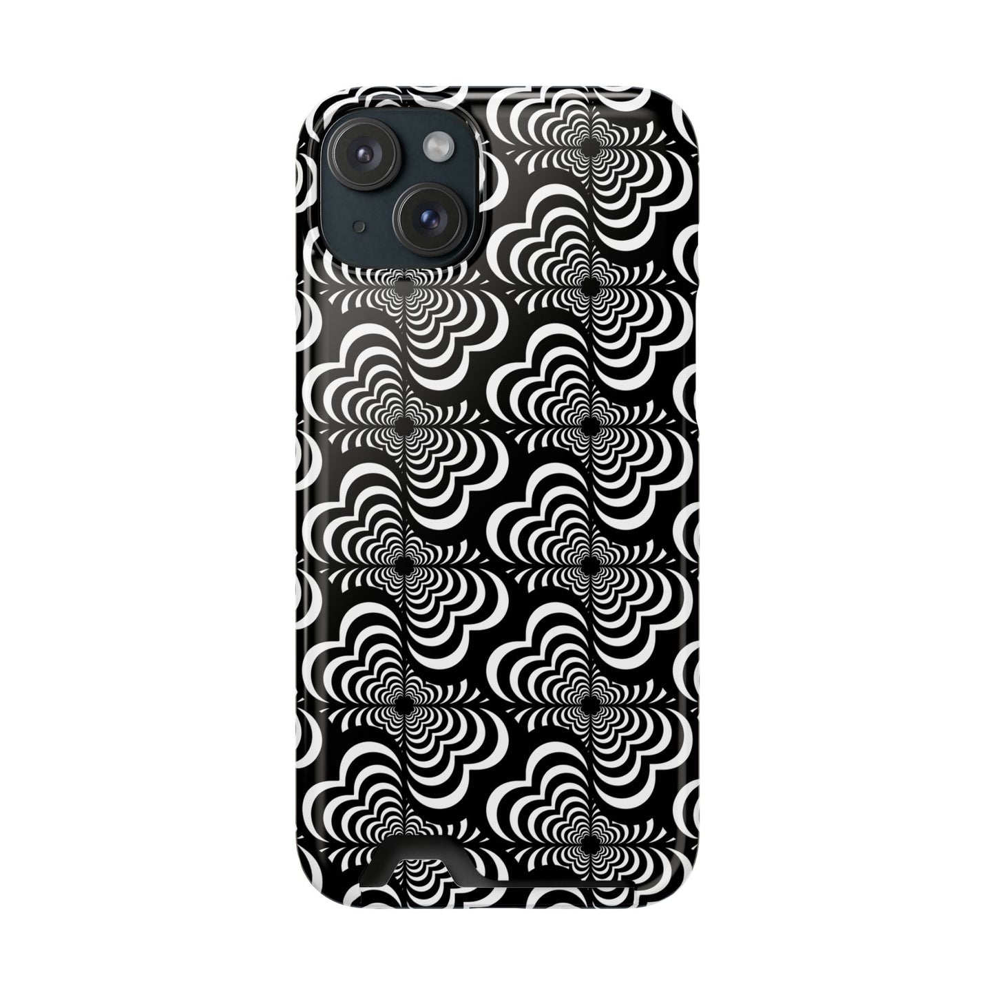 Zebra Love (TM) Black & White Phone Card Case — Slim Wallet Phone Case