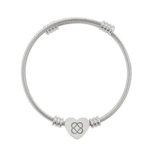 Power of Infinite Goodness Heart Cuff Bracelet (Engraving)