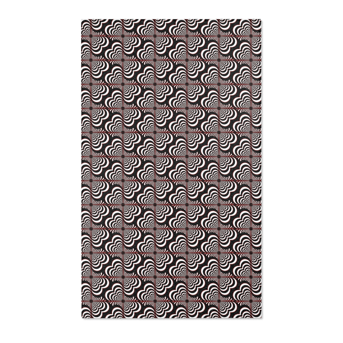 Zebra Love™ Area Rug — Black, White & Dark Red
