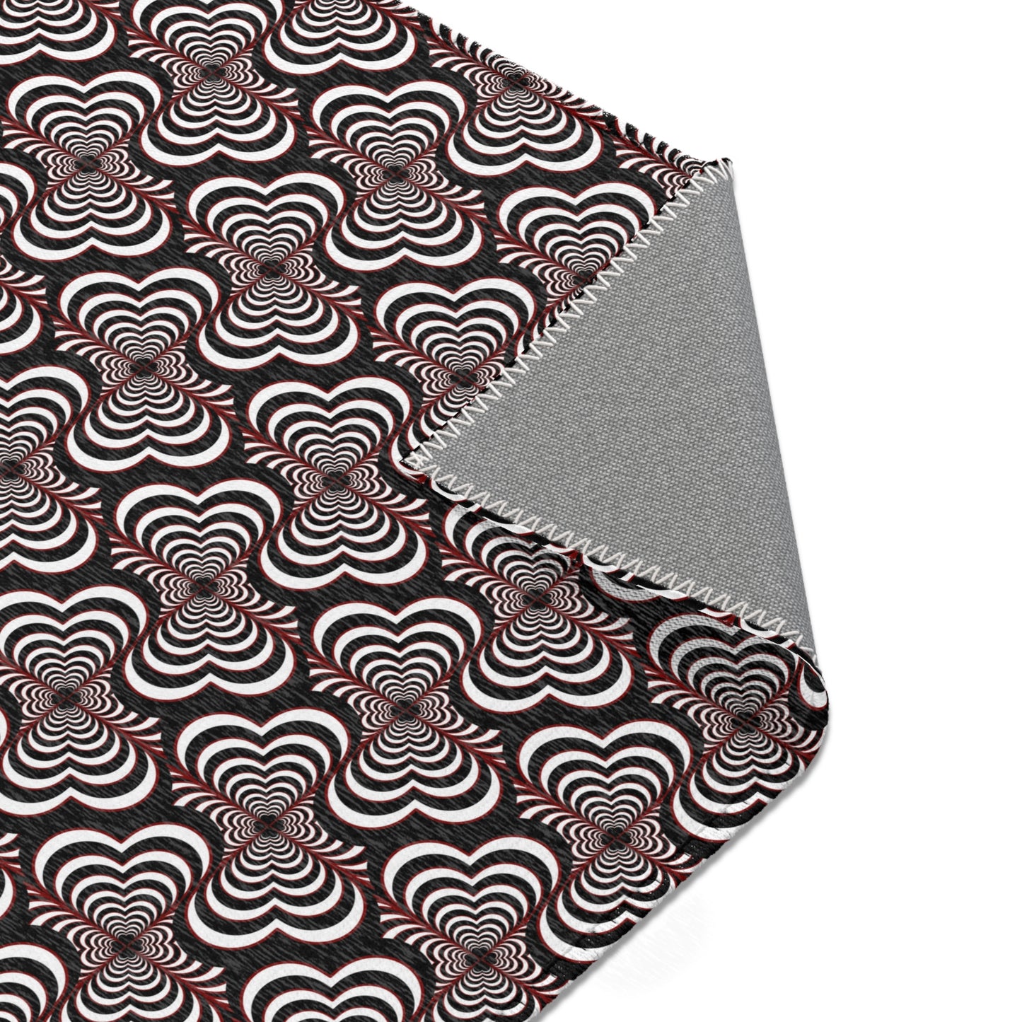 Zebra Love™ Area Rug — Black, White & Dark Red