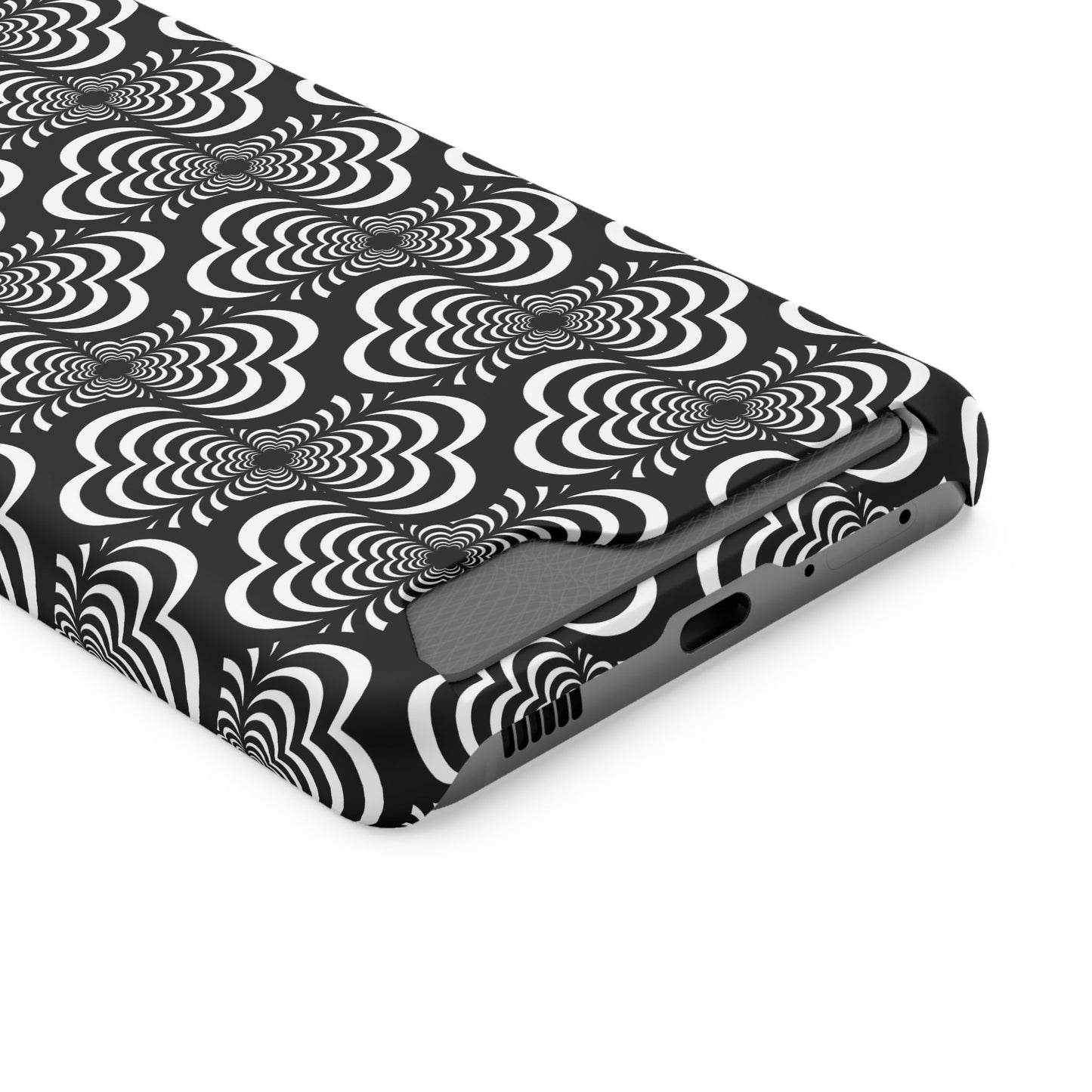 Zebra Love (TM) Black & White Phone Card Case — Slim Wallet Phone Case