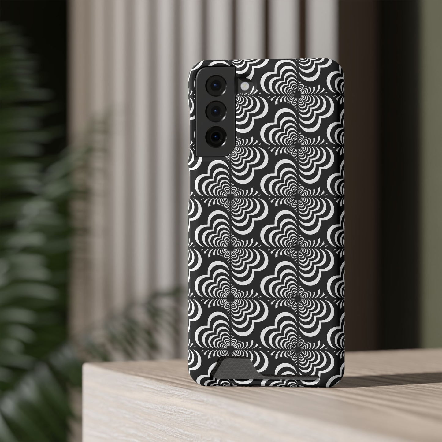 Zebra Love (TM) Black & White Phone Card Case — Slim Wallet Phone Case