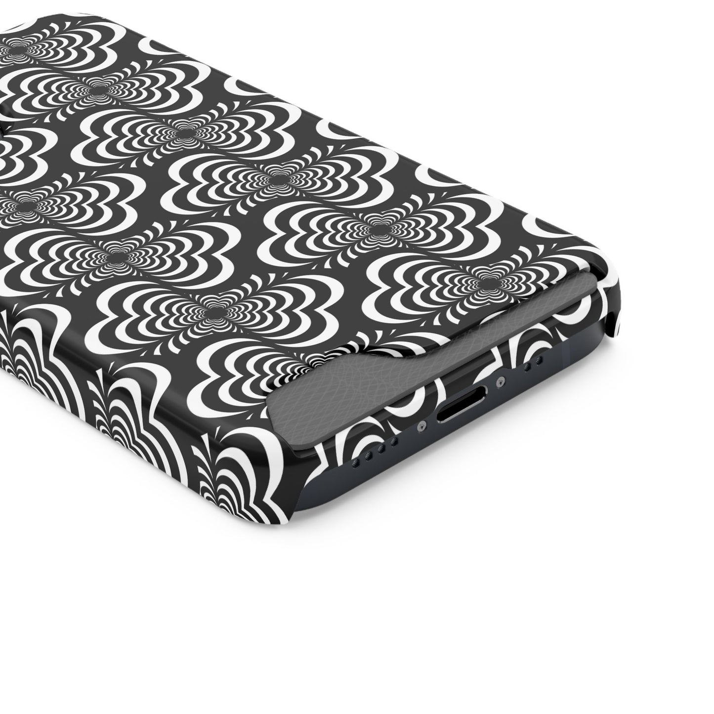 Zebra Love (TM) Black & White Phone Card Case — Slim Wallet Phone Case