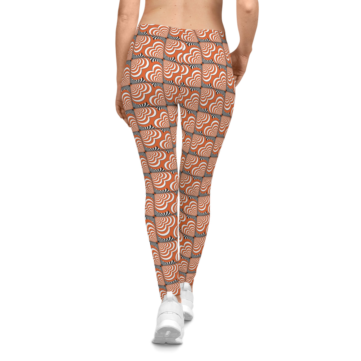 Zebra Love™ Halloween/Fall Leggings — Women's Casual Leggings in Orange, Black & White
