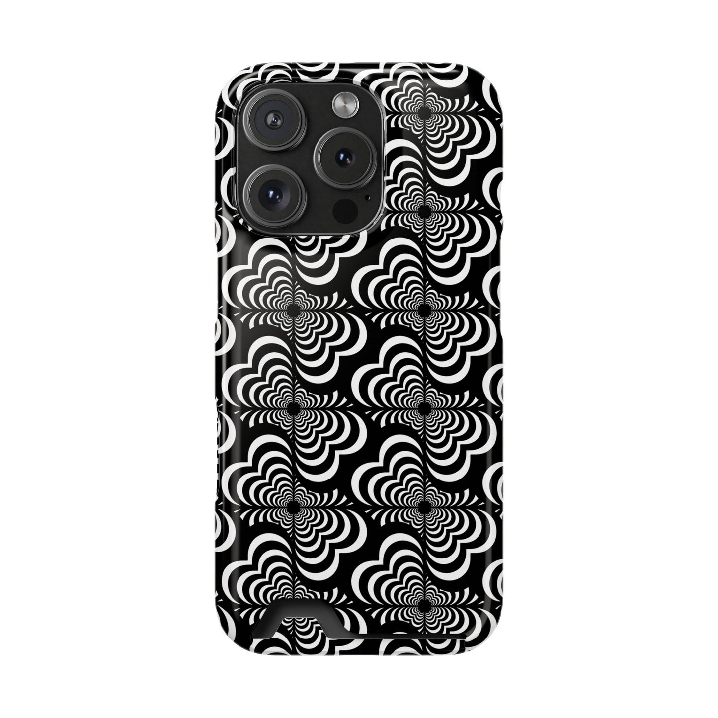Zebra Love (TM) Black & White Phone Card Case — Slim Wallet Phone Case