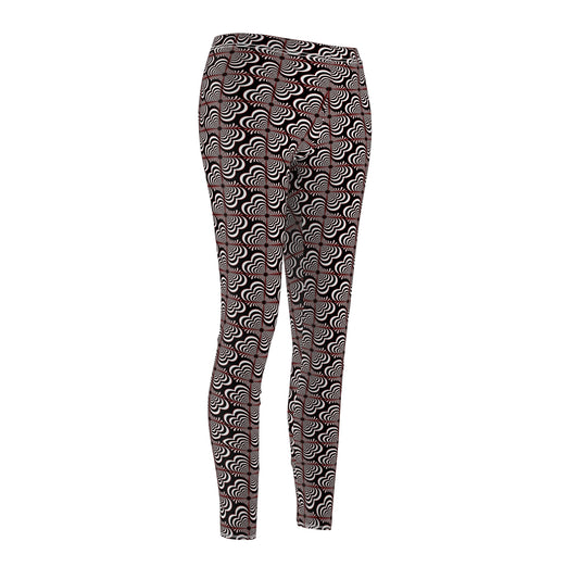 Zebra Love (TM) Leggings —Black, White, and touch of Red!