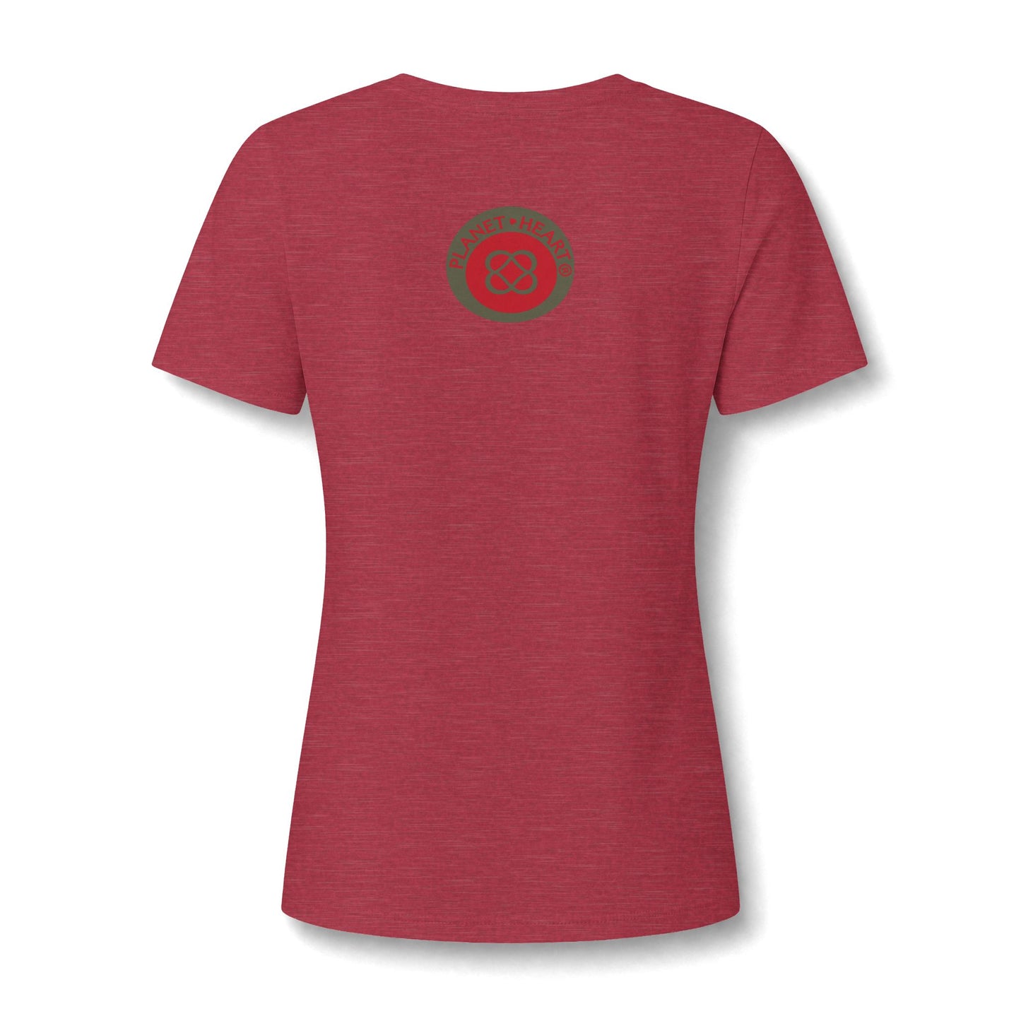Women's V‑Neck Tee — Skeletal Lips Mandala