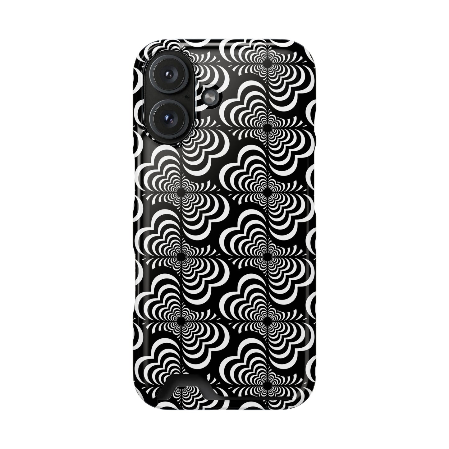 Zebra Love (TM) Black & White Phone Card Case — Slim Wallet Phone Case
