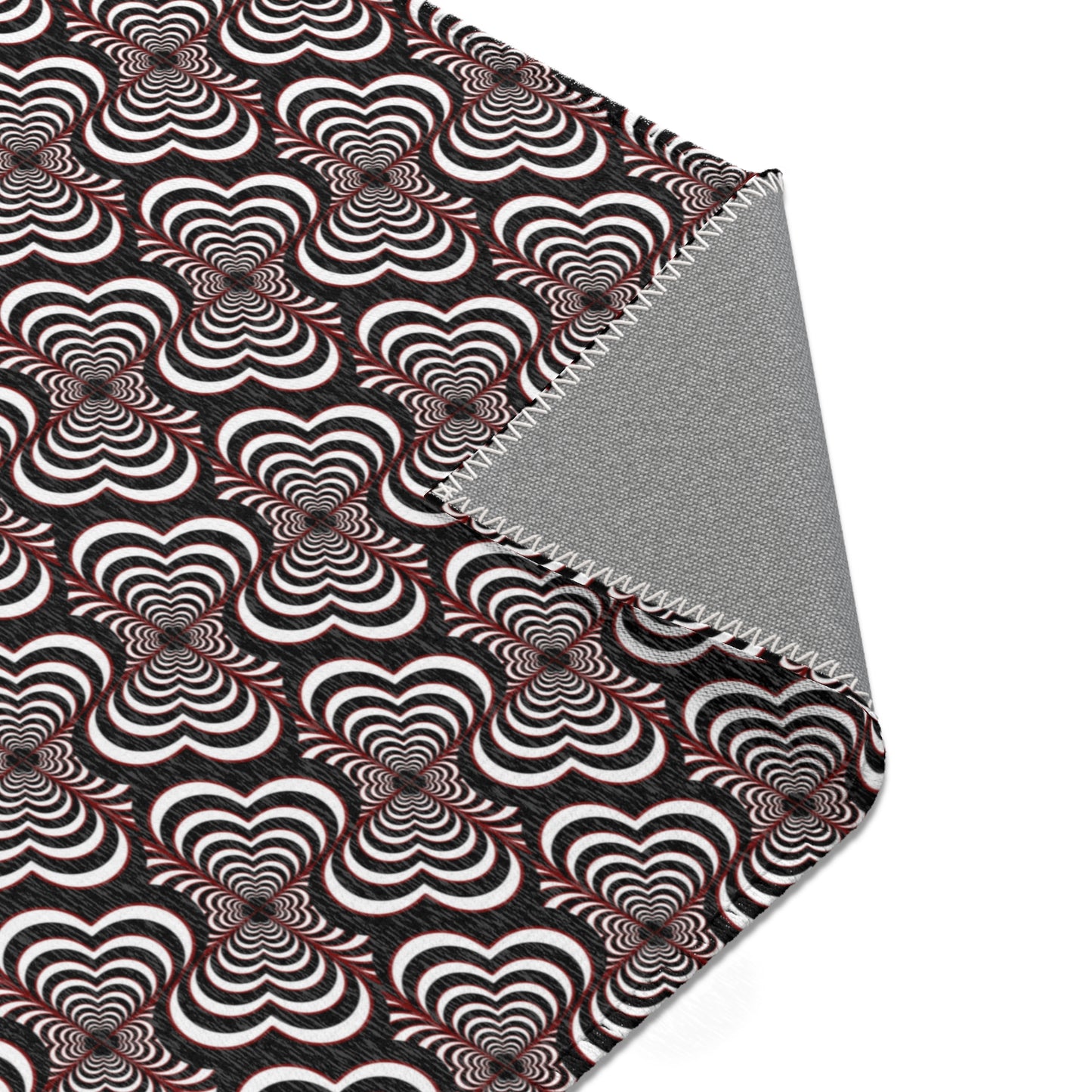 Zebra Love™ Area Rug — Black, White & Dark Red