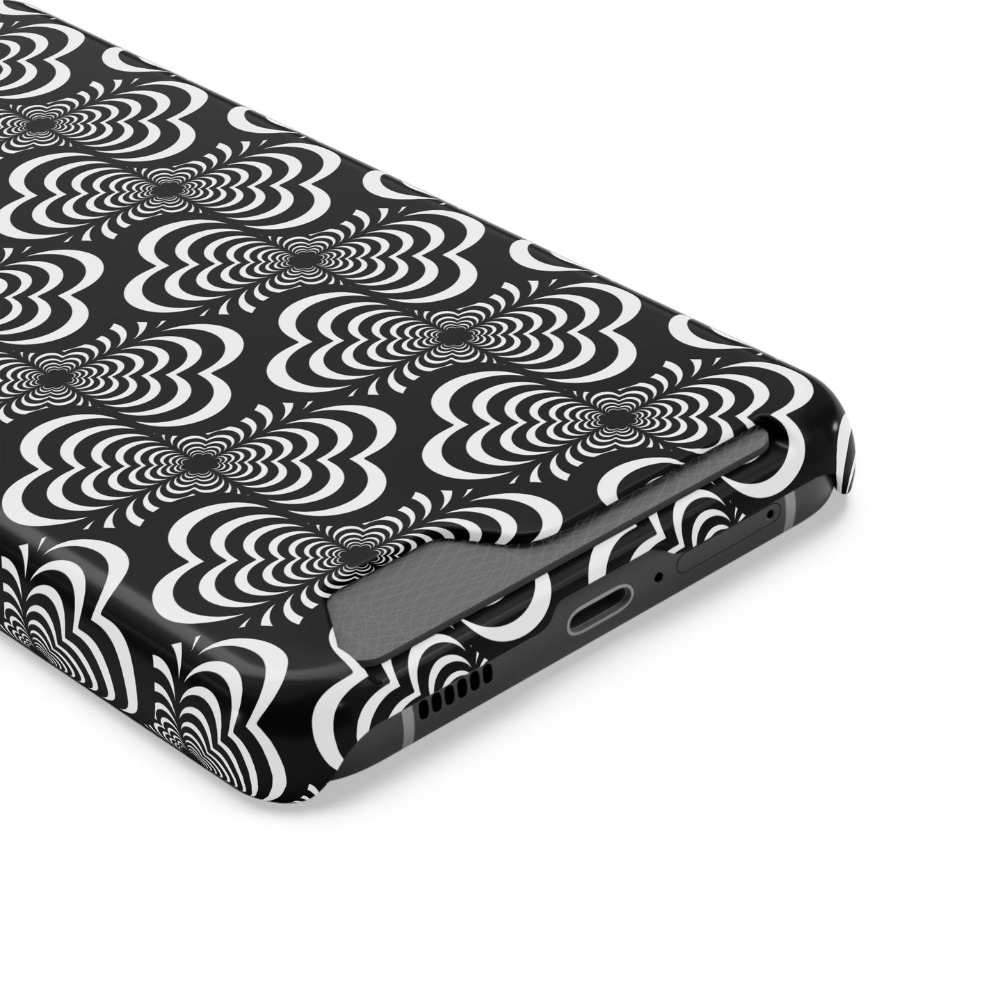 Zebra Love (TM) Black & White Phone Card Case — Slim Wallet Phone Case
