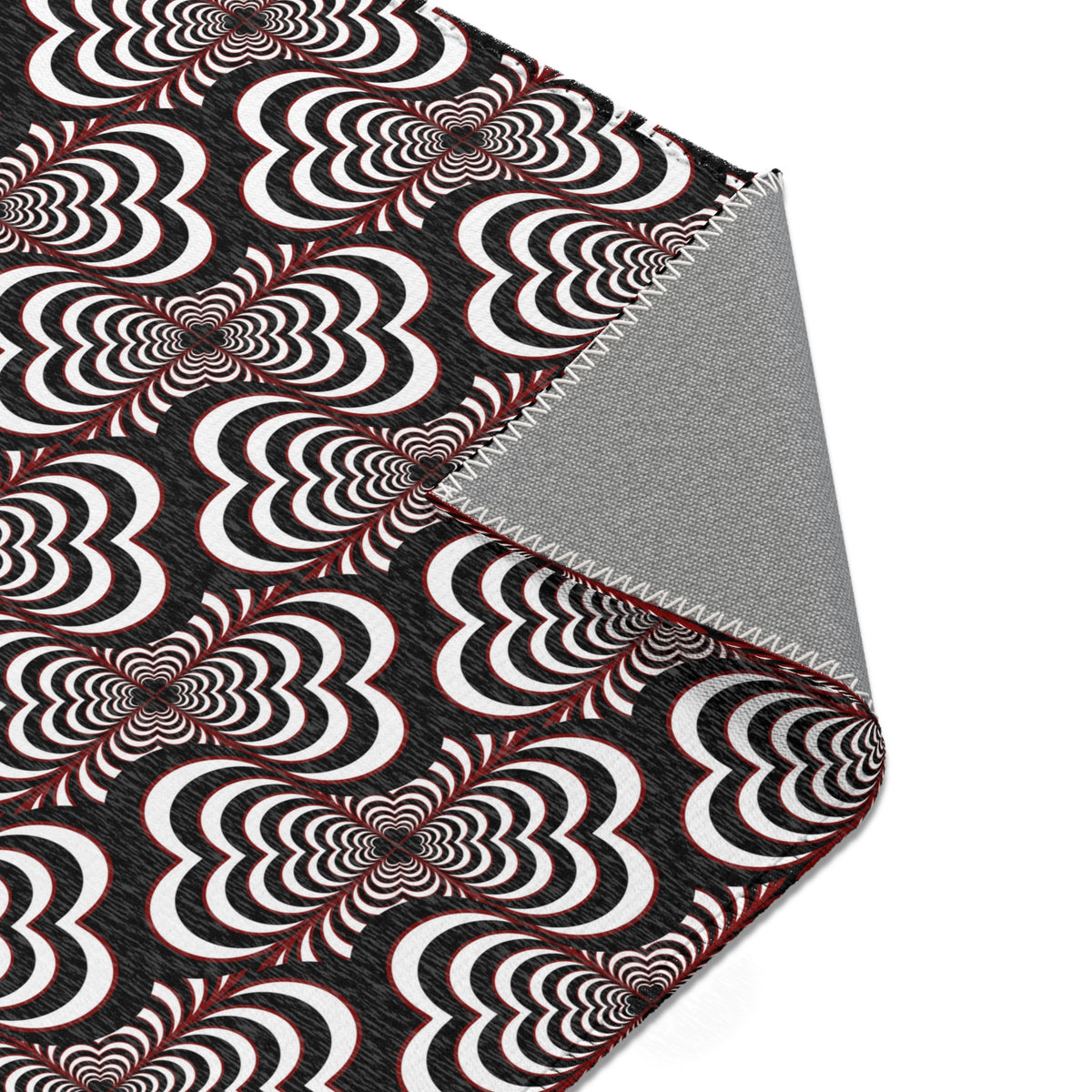 Zebra Love™ Area Rug — Black, White & Dark Red