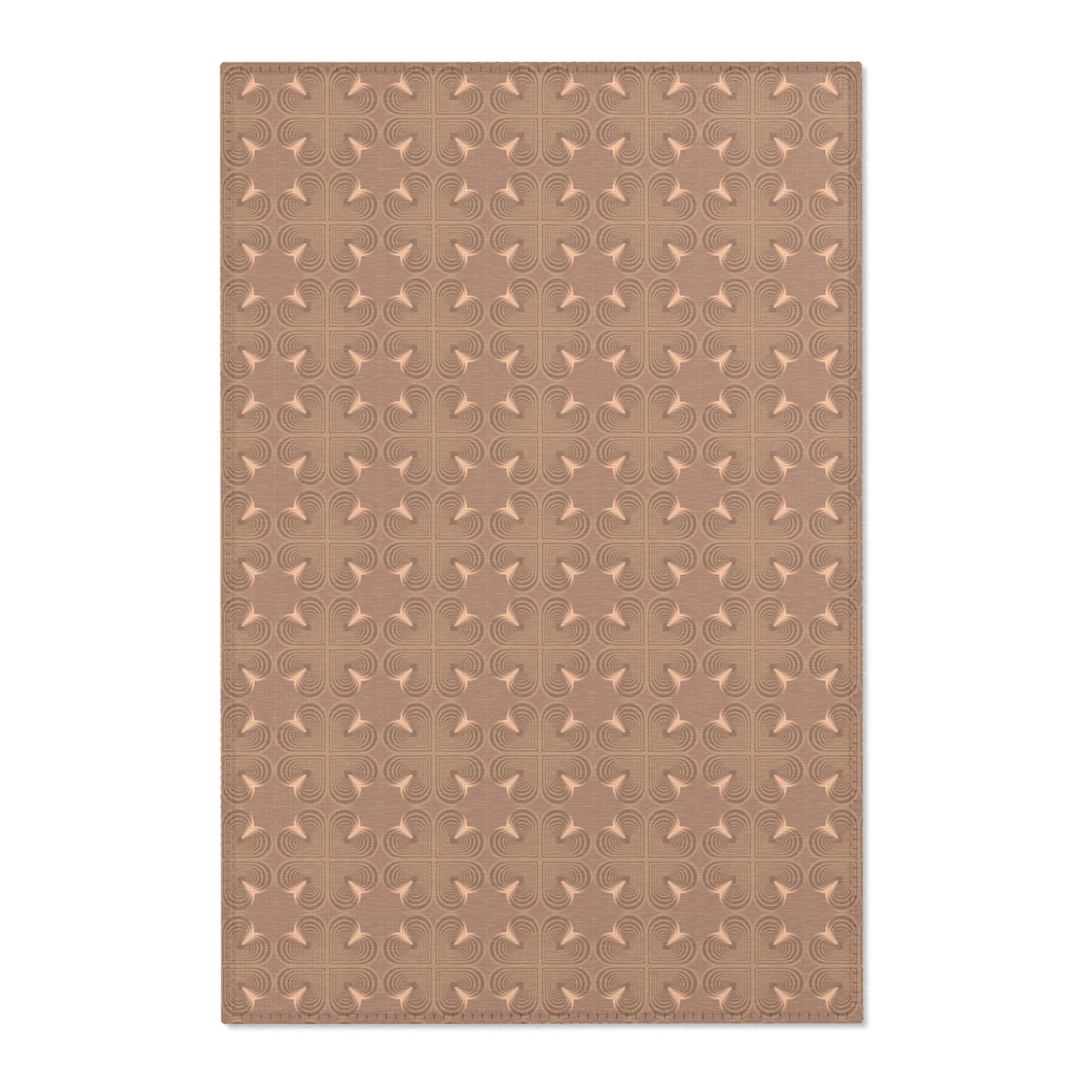 F2 Bullseye Area Rug — Warm Taupe Patterned Accent Rug for Living Room & Entryway