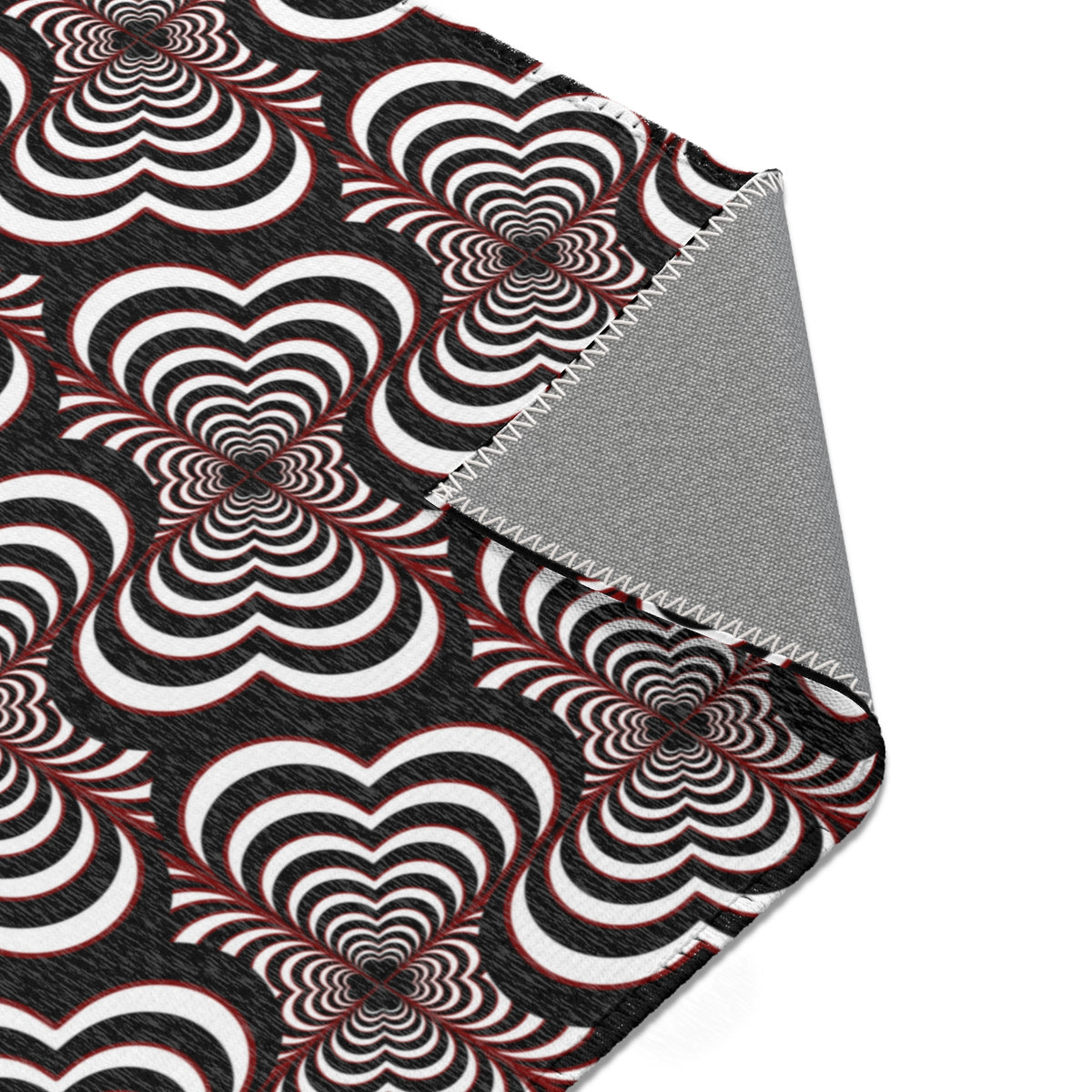 Zebra Love™ Area Rug — Black, White & Dark Red