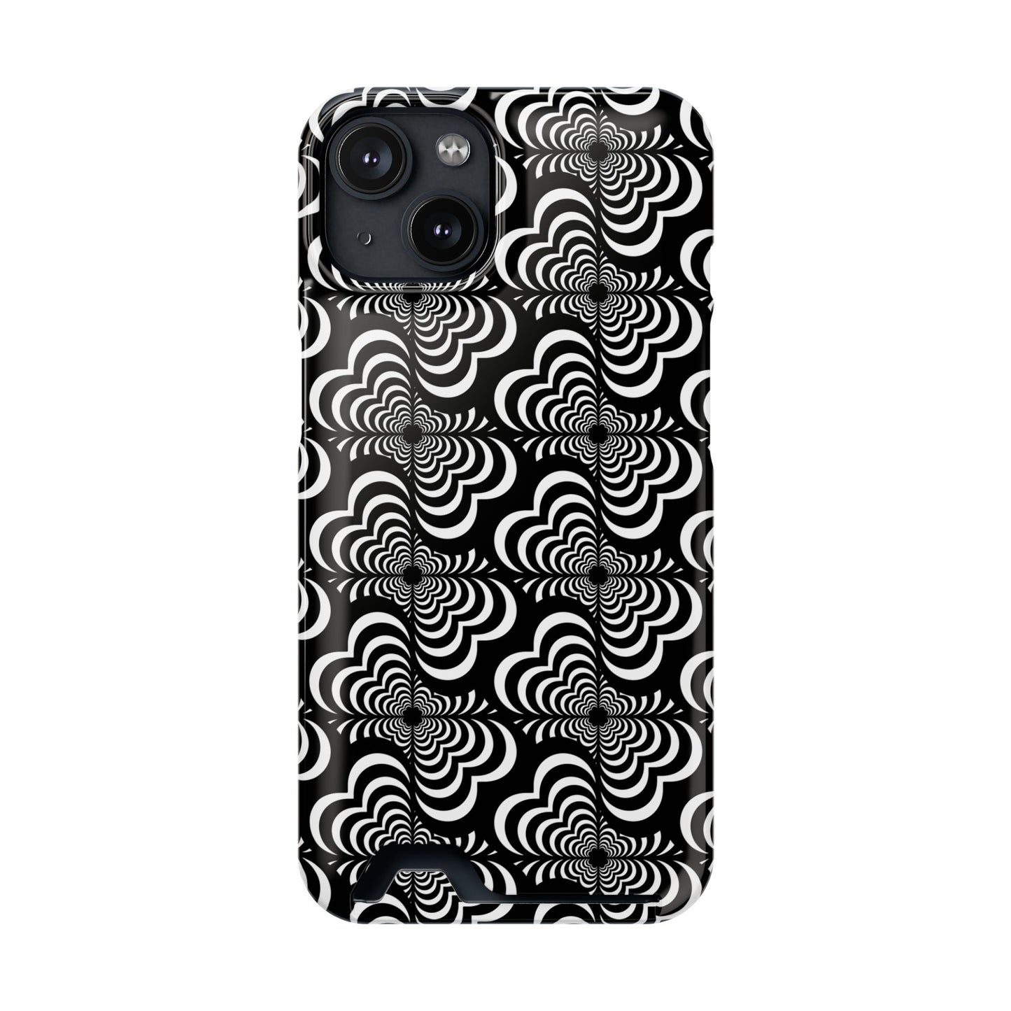 Zebra Love (TM) Black & White Phone Card Case — Slim Wallet Phone Case