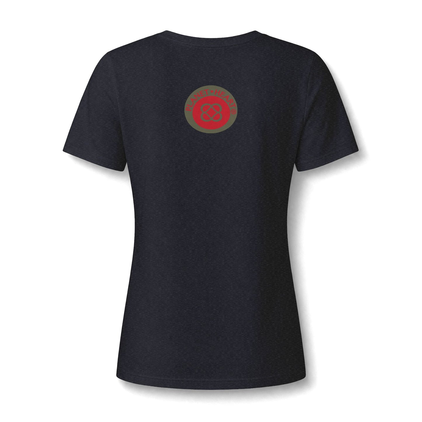 Women's V‑Neck Tee — Skeletal Lips Mandala