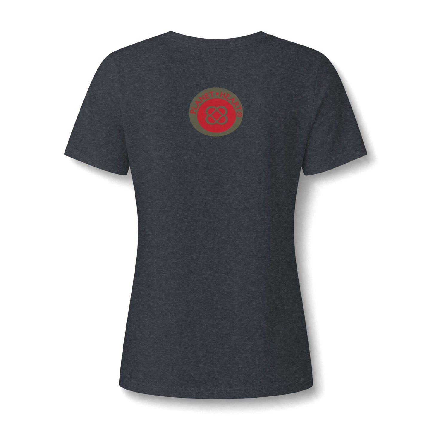Women's V‑Neck Tee — Skeletal Lips Mandala