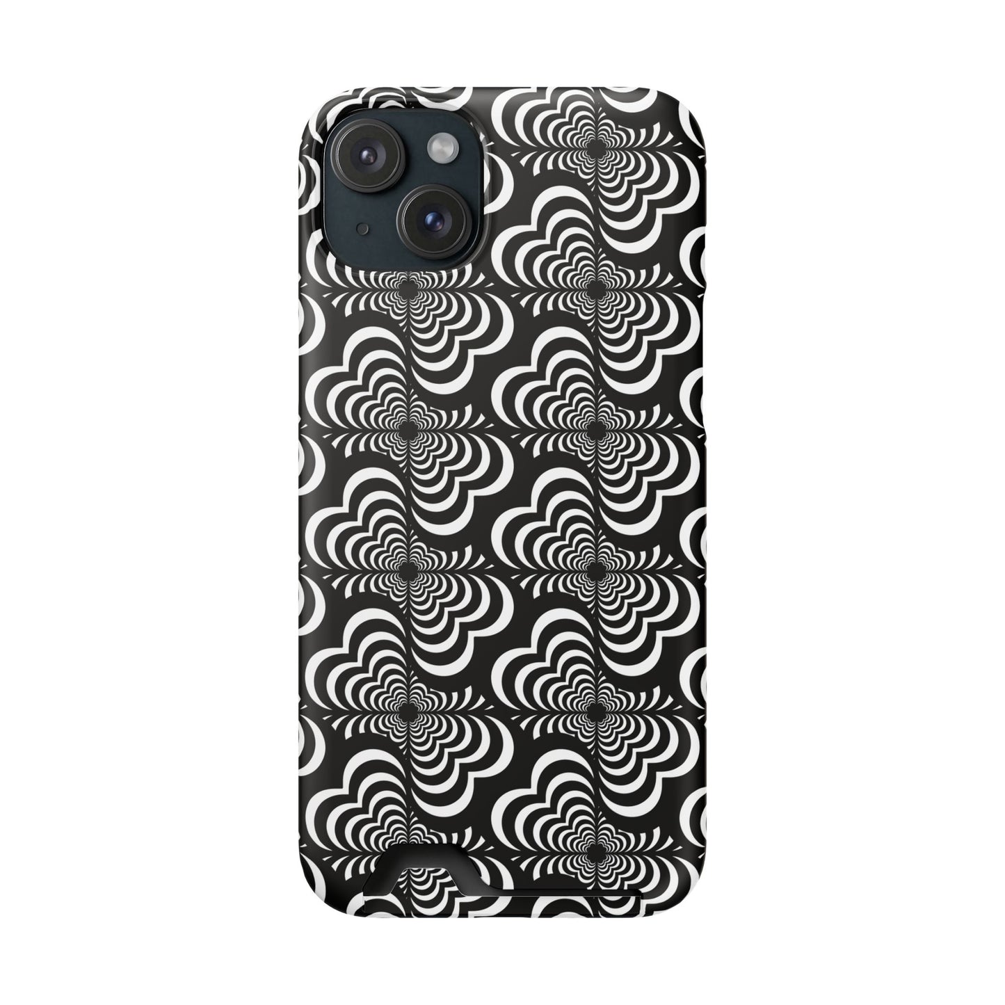 Zebra Love (TM) Black & White Phone Card Case — Slim Wallet Phone Case