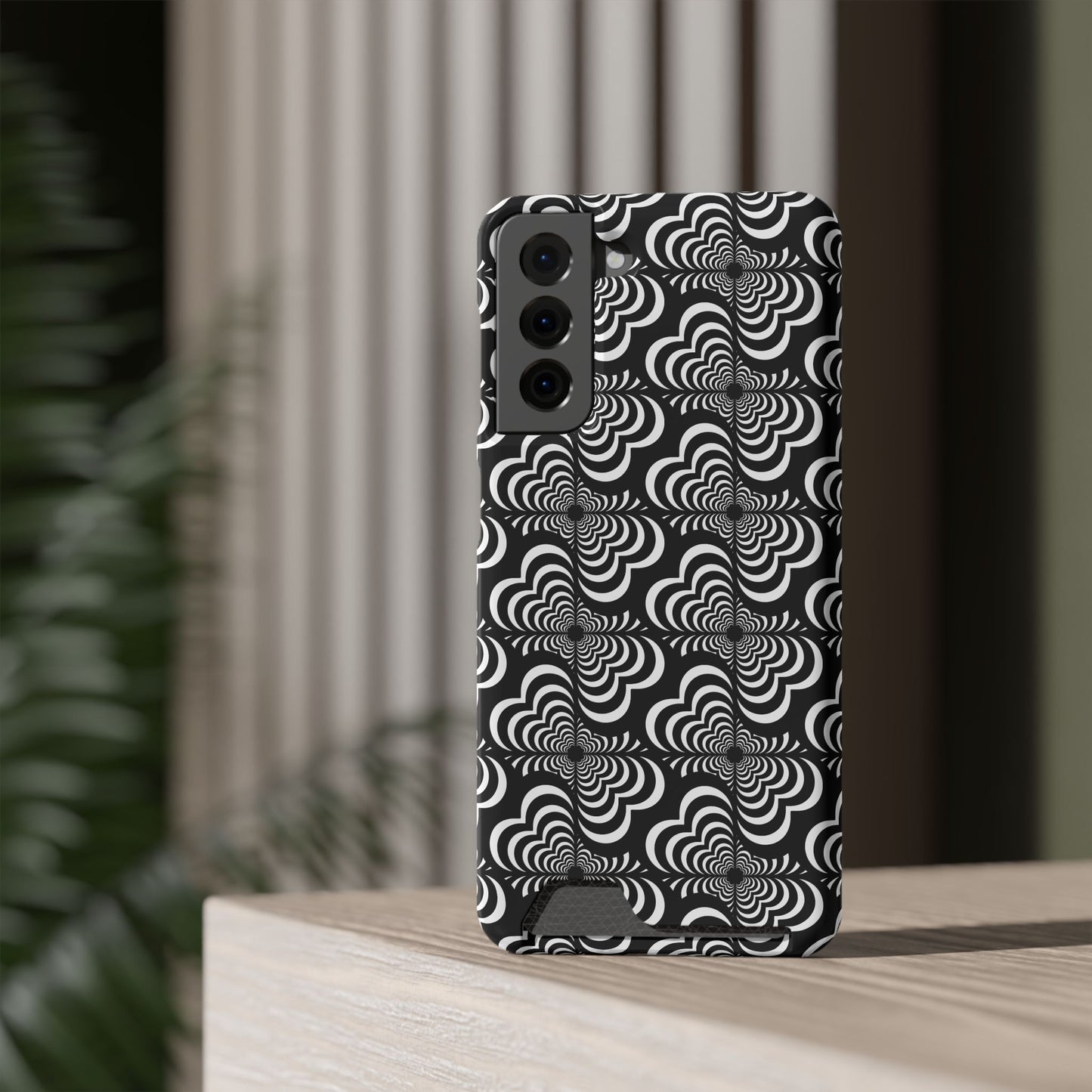 Zebra Love (TM) Black & White Phone Card Case — Slim Wallet Phone Case