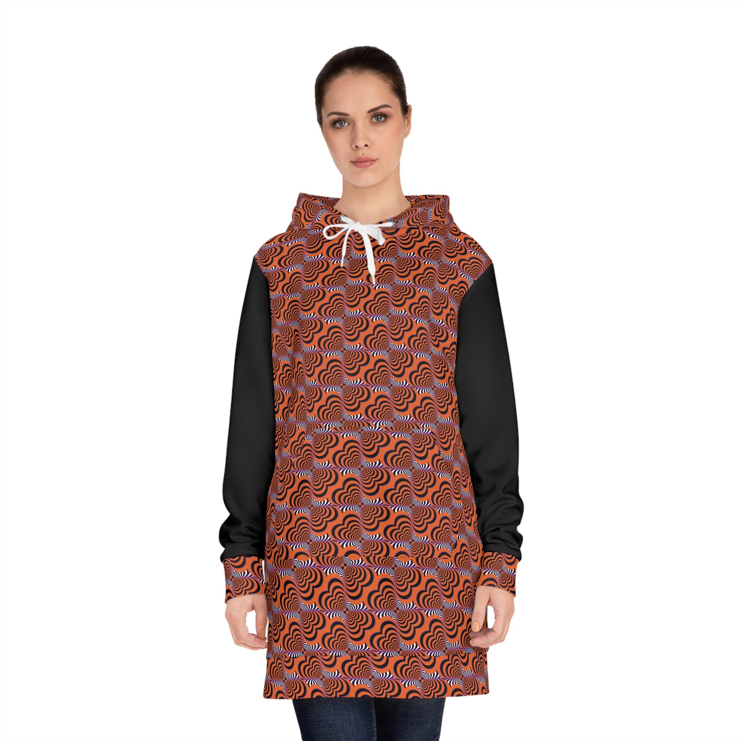 Hallowee/Fall Zebra Love™ Hoodie Dress- Orange, Black & Purple too!