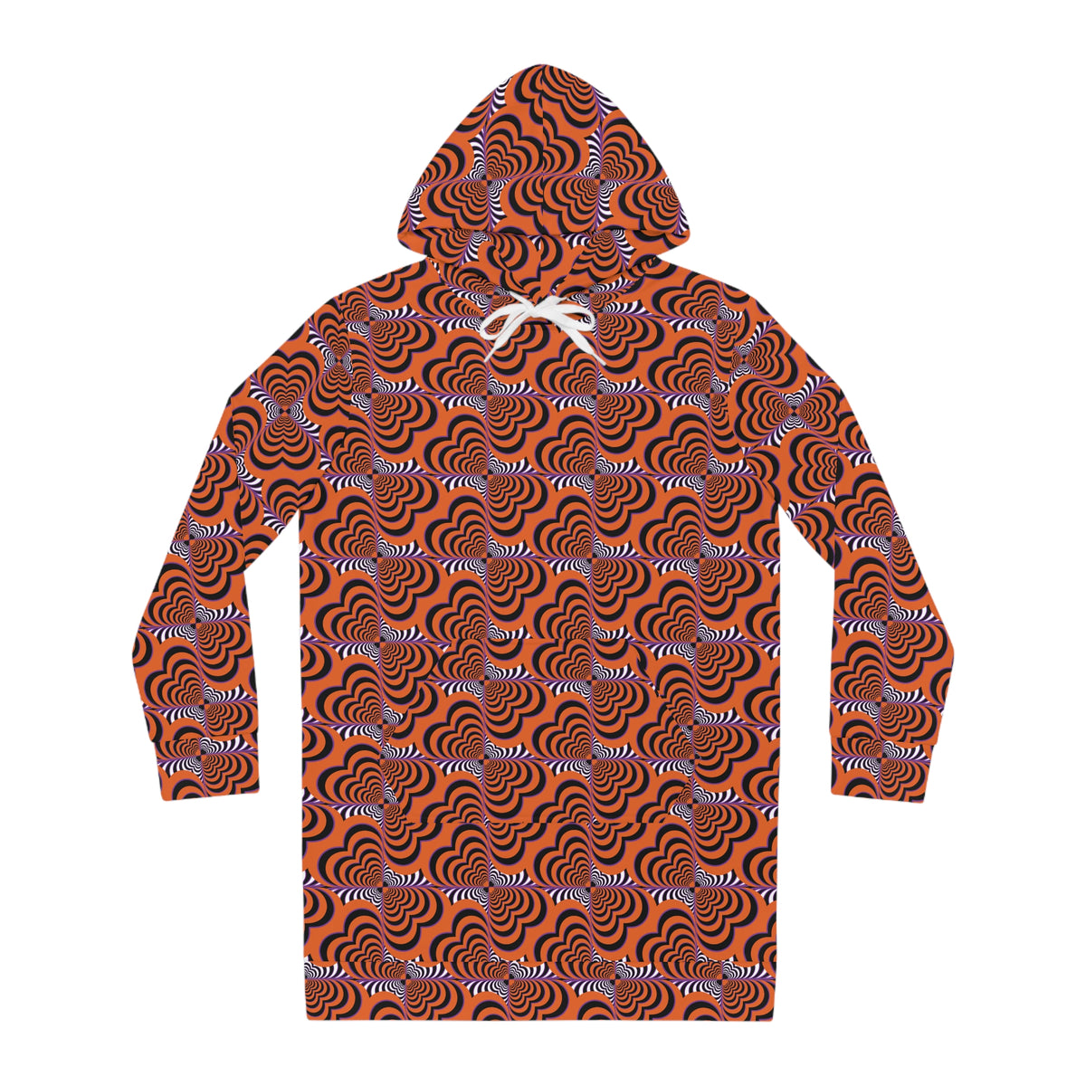Halloween Zebra Love™ Hoodie Dress — Orange, Black, & Purple!