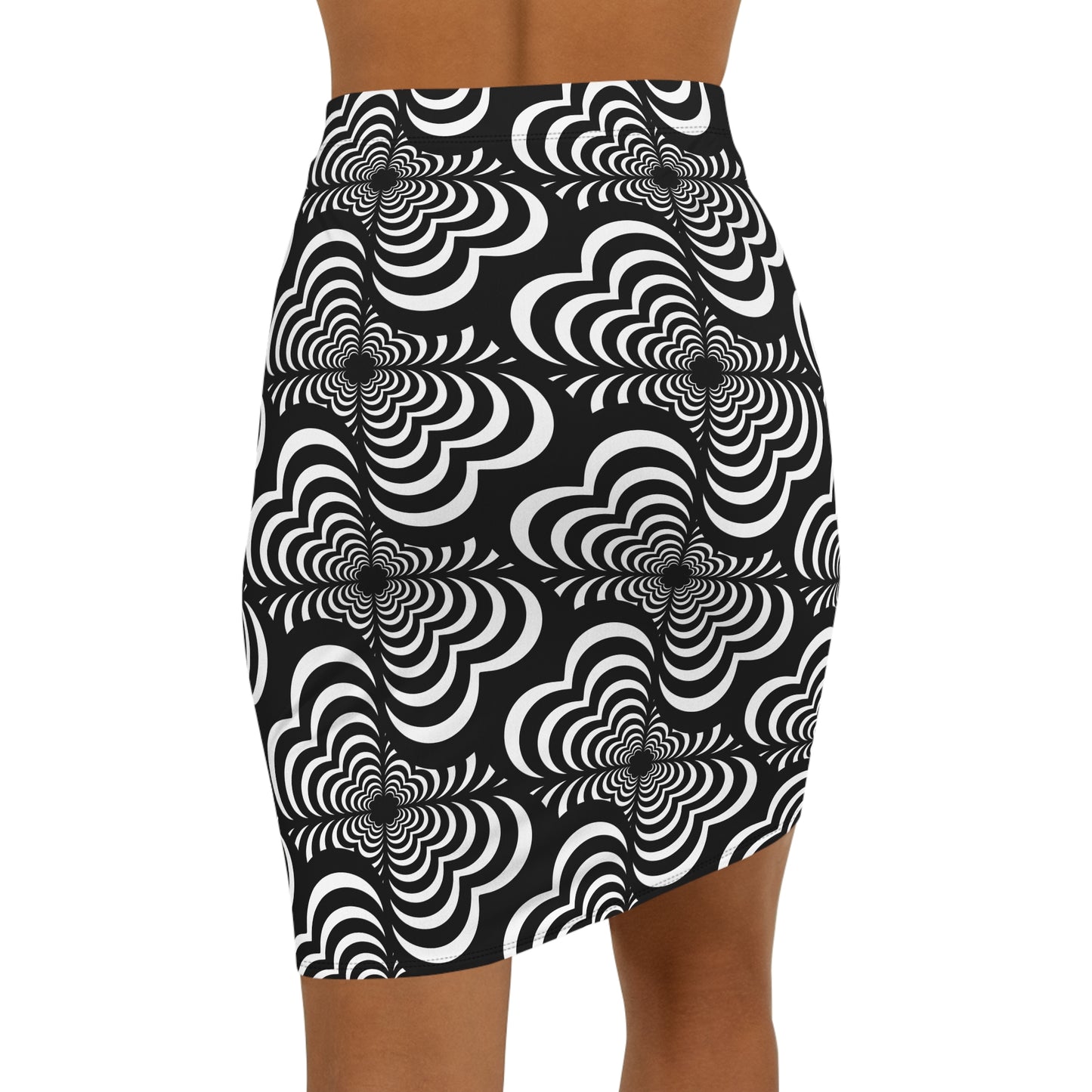 Zebra Love (TM) Pencil Skirt -Black and White